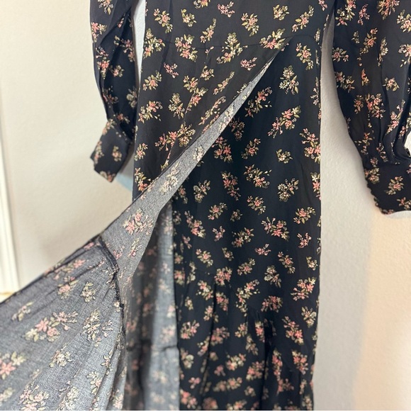 New AFRM Floral Long Sleeve Maxi Dress S - Picture 13 of 16